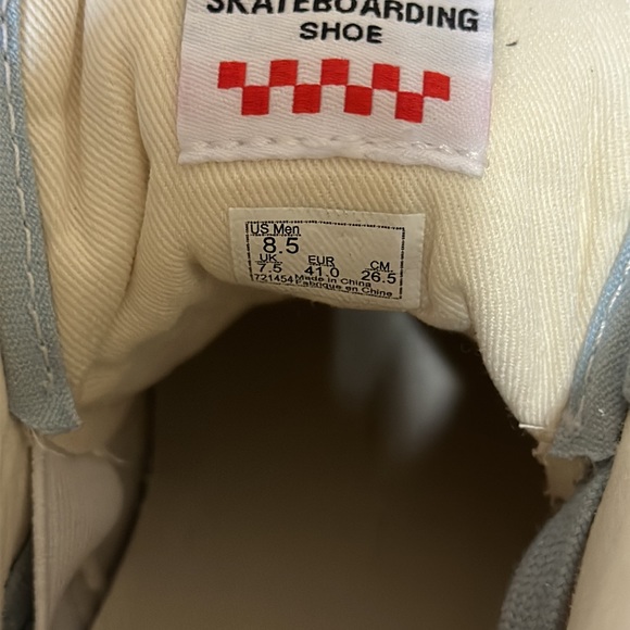 Vans Crockett High pastel blue white pop Cush men’s size 8.5 or women’s size 10 - Picture 9 of 10